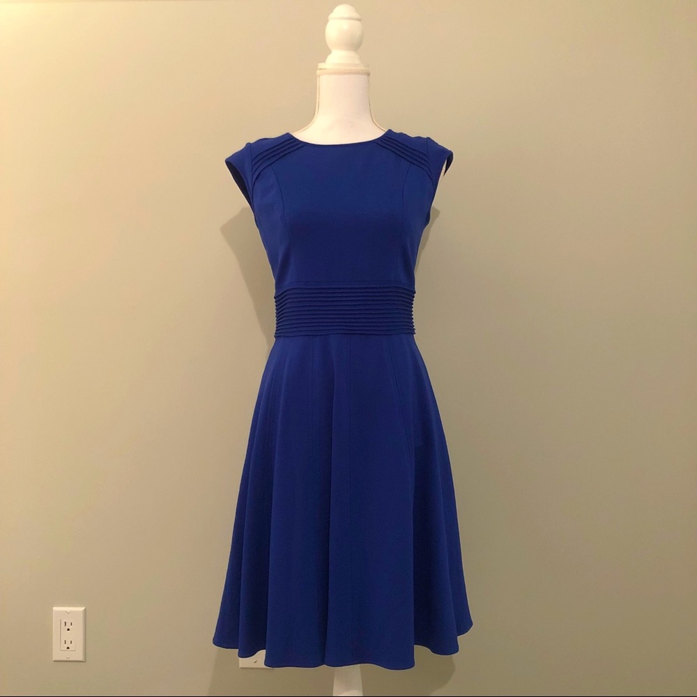 Eliza J Cobalt Blue Fit & Flare Dress, size 6 - Picture 2 of 4
